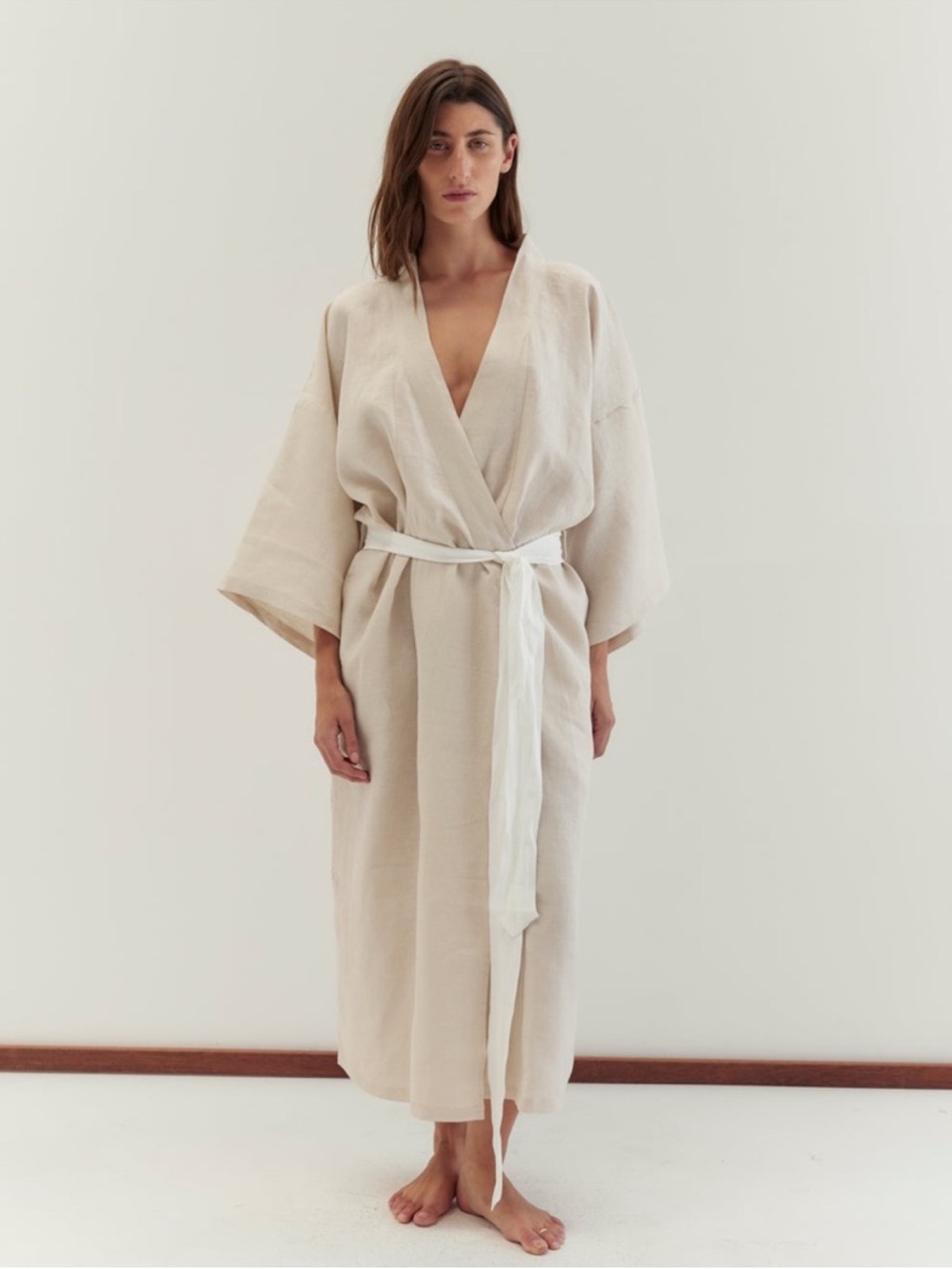 NWT Deiji Studios 02 Kimono in Oatmeal - Picture 2 of 13